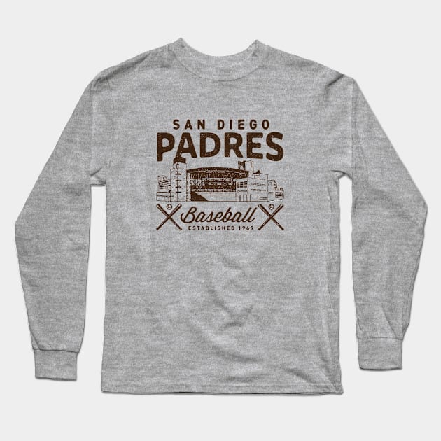 San Diego Padres Stadium by Buck Tee Long Sleeve T-Shirt by Buck Tee